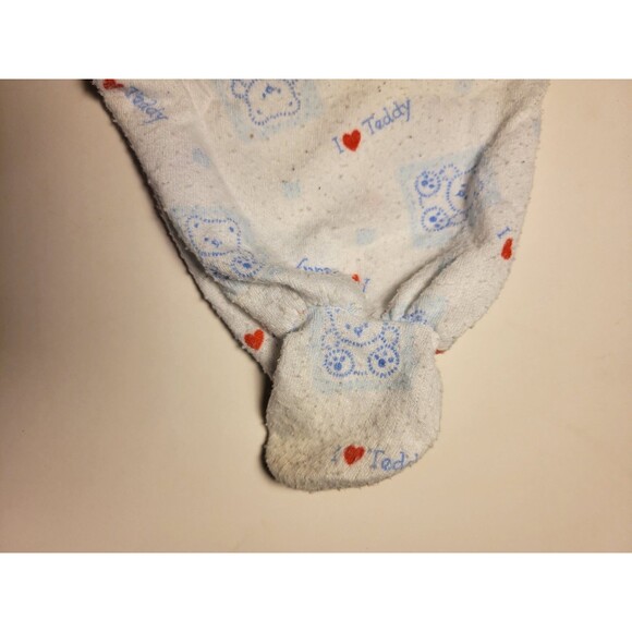 Royal Heir Baby Teddy Bear Sleeper White Large Blue Red Snaps Footies Pajama USA - Picture 7 of 16